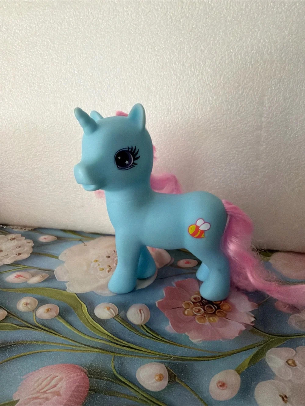 Pony Gi-Go Wonder Blue Unicorn Pink Hair Bumble Bee MLP 1981